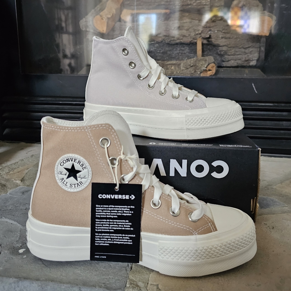 New Converse CTAS Lift Hi Tri-Panel Platform Sneaker Size 5.5